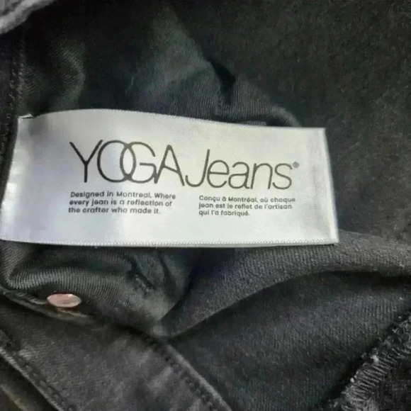 Yoga Jeans Emily Slim Jeans Washed Black High Rise Mom Fit Denim Women's 34 - Picture 9 of 16